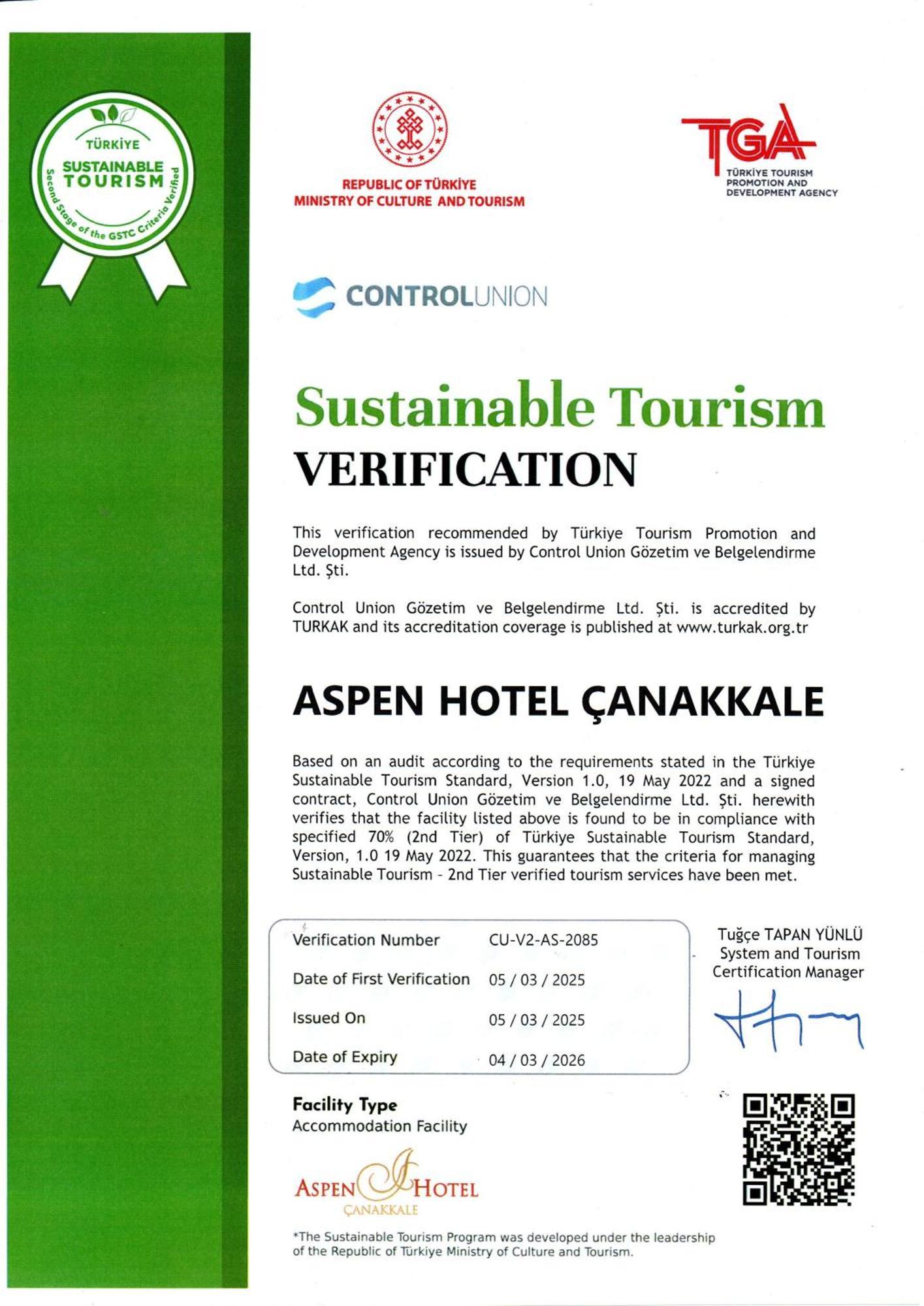 Canakkale Bosphorus Port Aspen Hotel 외부 사진